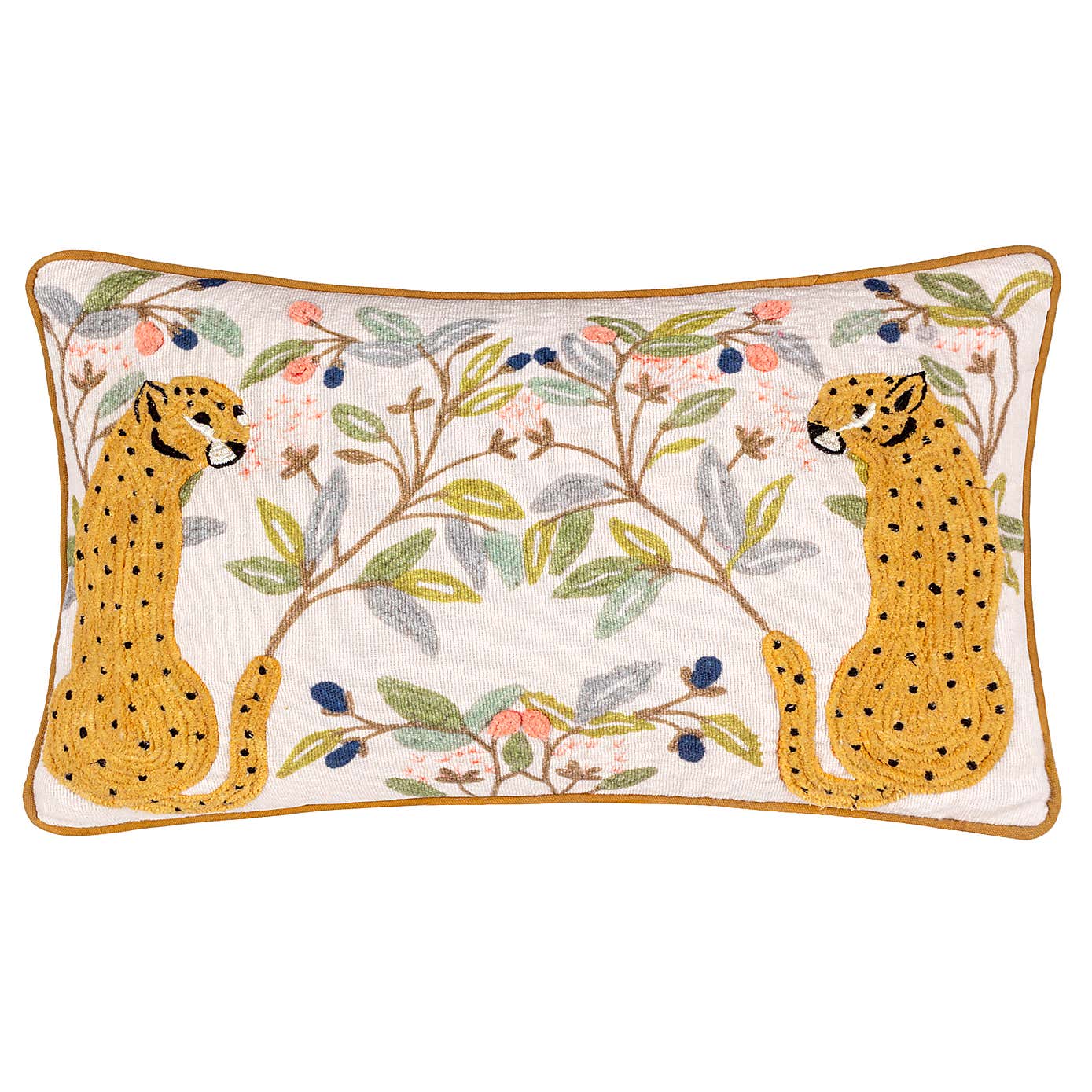 Wylder Mirrored Cheetah Cotton Rectangle Cushion Cover