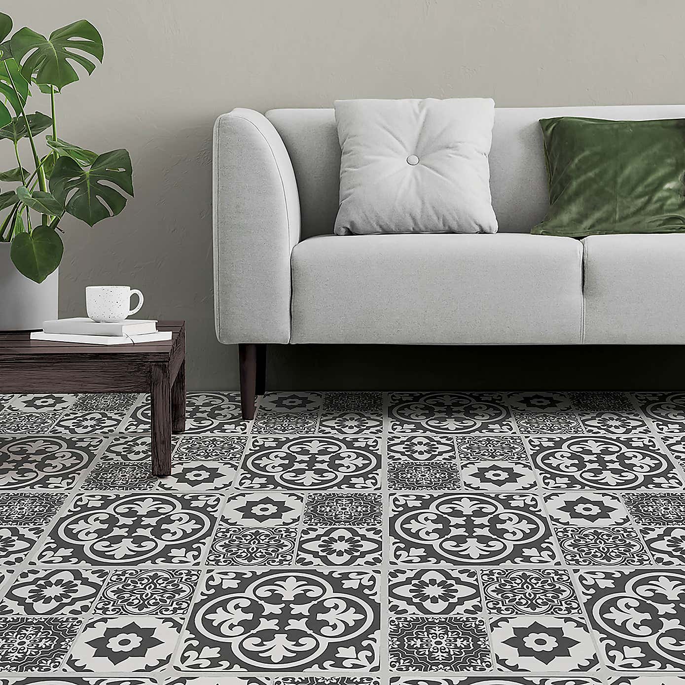 Valencia Self Adhesive Oversized Floor Tiles