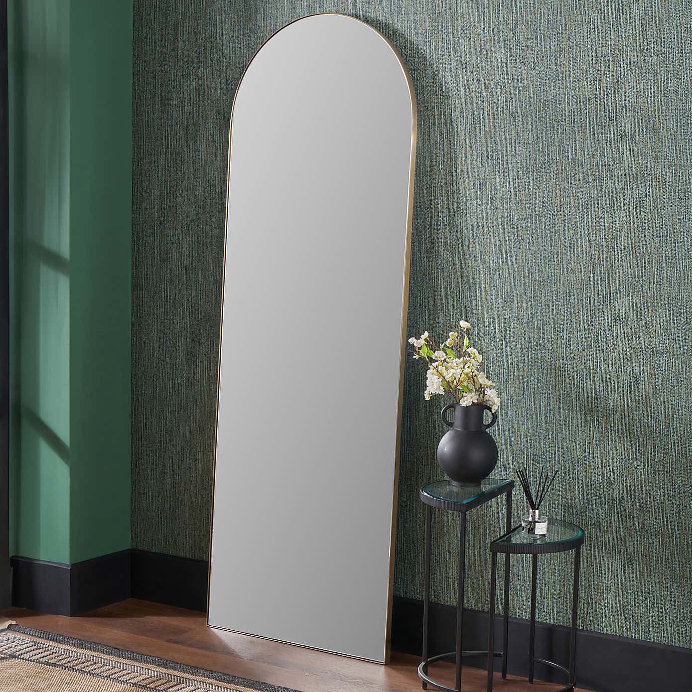 Slim Frame Arch Leaner Mirror