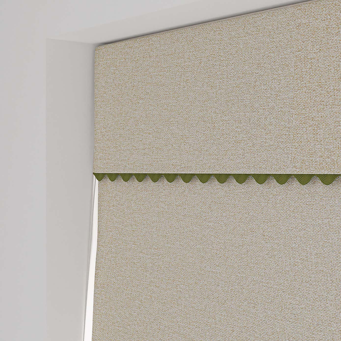 Luna Scallop Blackout Roman Blind