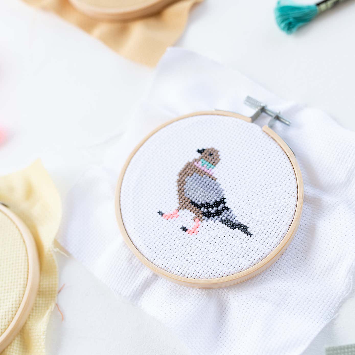 Cotton Clara Pigeon Cross Stitch Kit