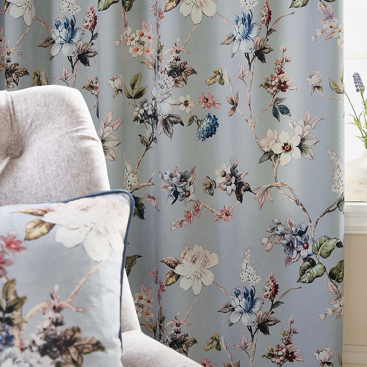 Holly Willoughby Exotic Bloom Pencil Pleat Curtains