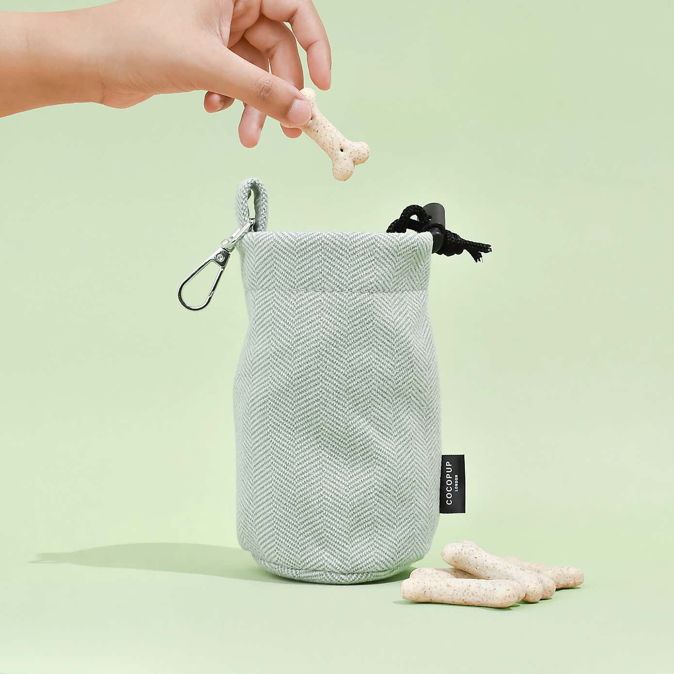 Cocopup Tweed Drawstring Dog Treat Pouch