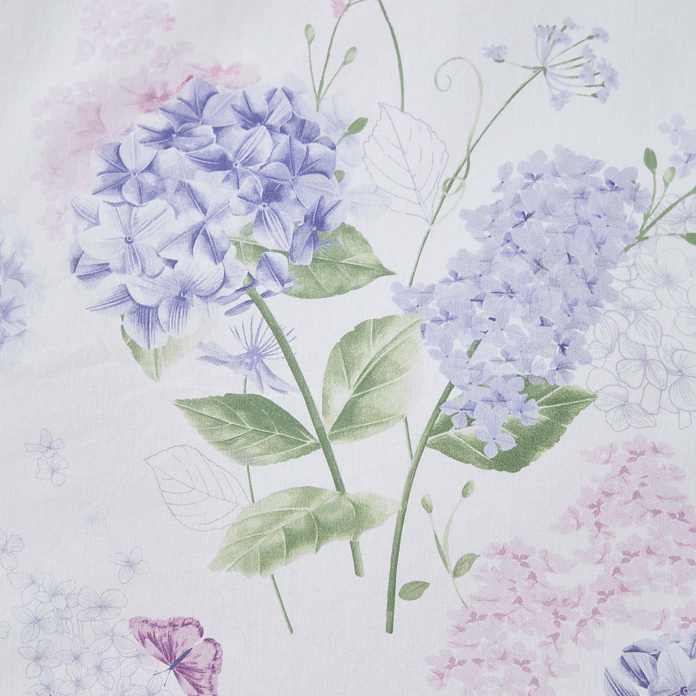Wild Hydrangea Lilac Duvet Cover and Pillowcase Set