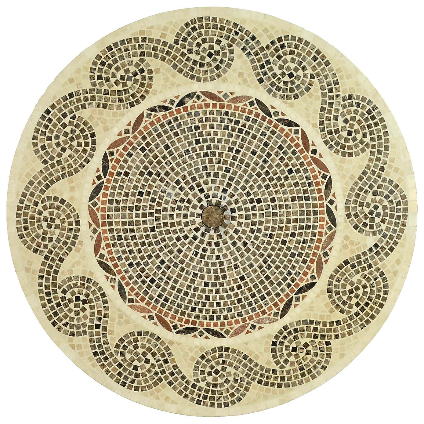 Byron Manor Arlington Round Coffee Table with 4 Westfield Lounge Chairs