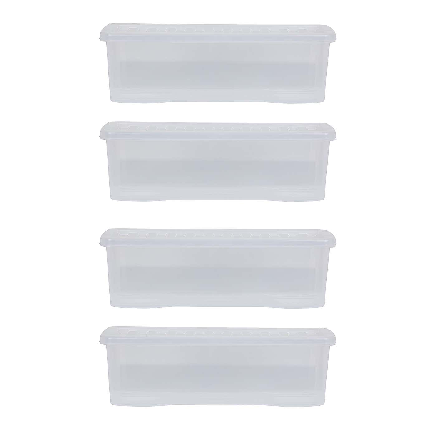 Wham Crystal Set of 4 Shelf Boxes & Lids