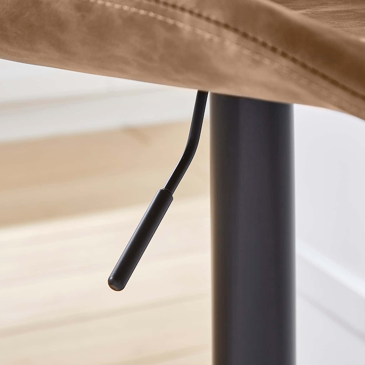 Walden Height Adjustable Bar Stool, Faux Leather