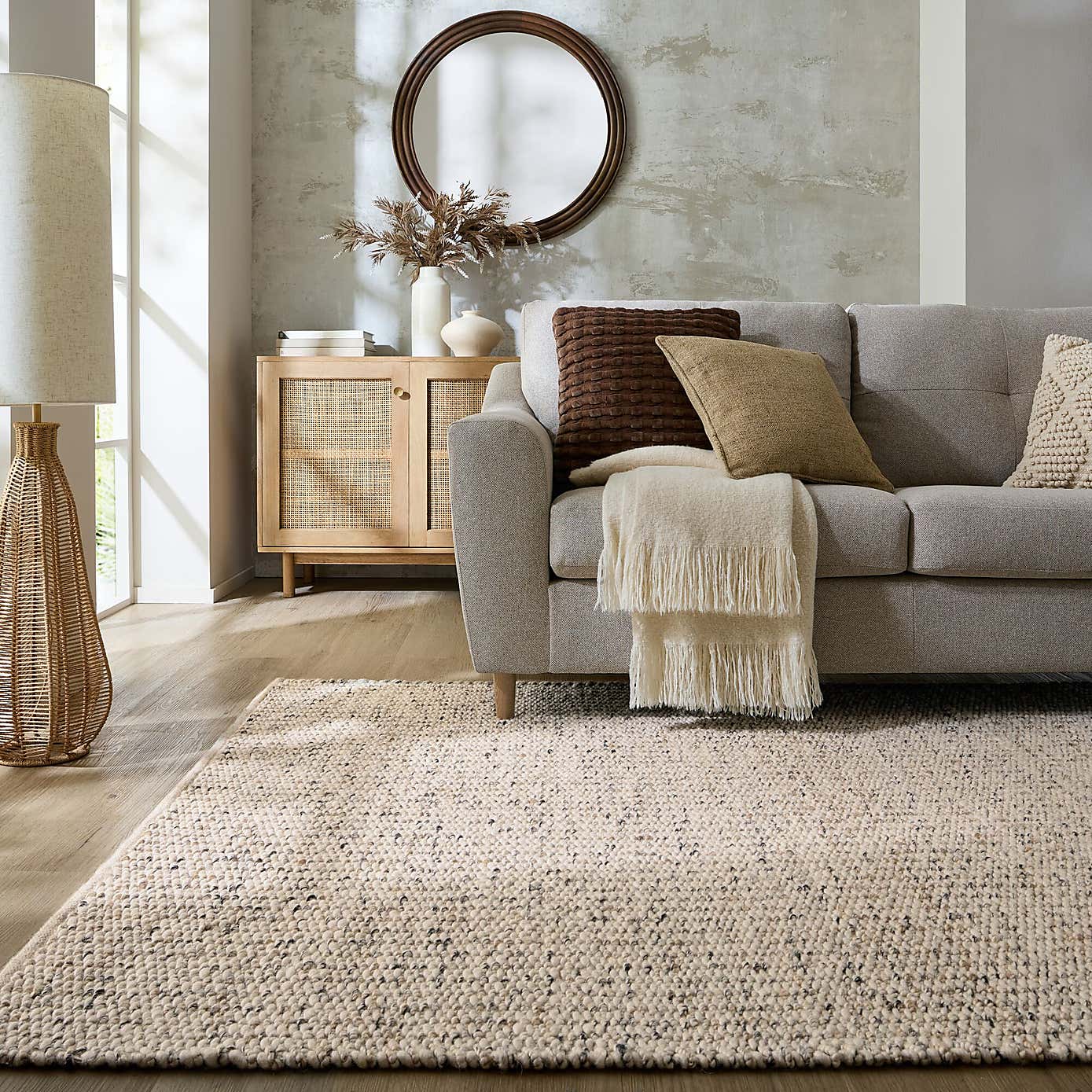 Flecked Braided Wool Rug