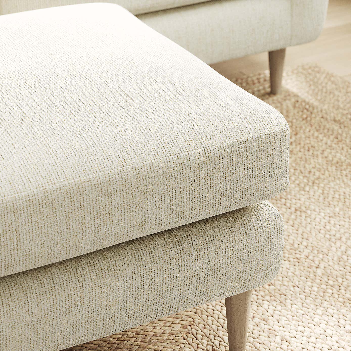 Sven Chunky Chenille Footstool