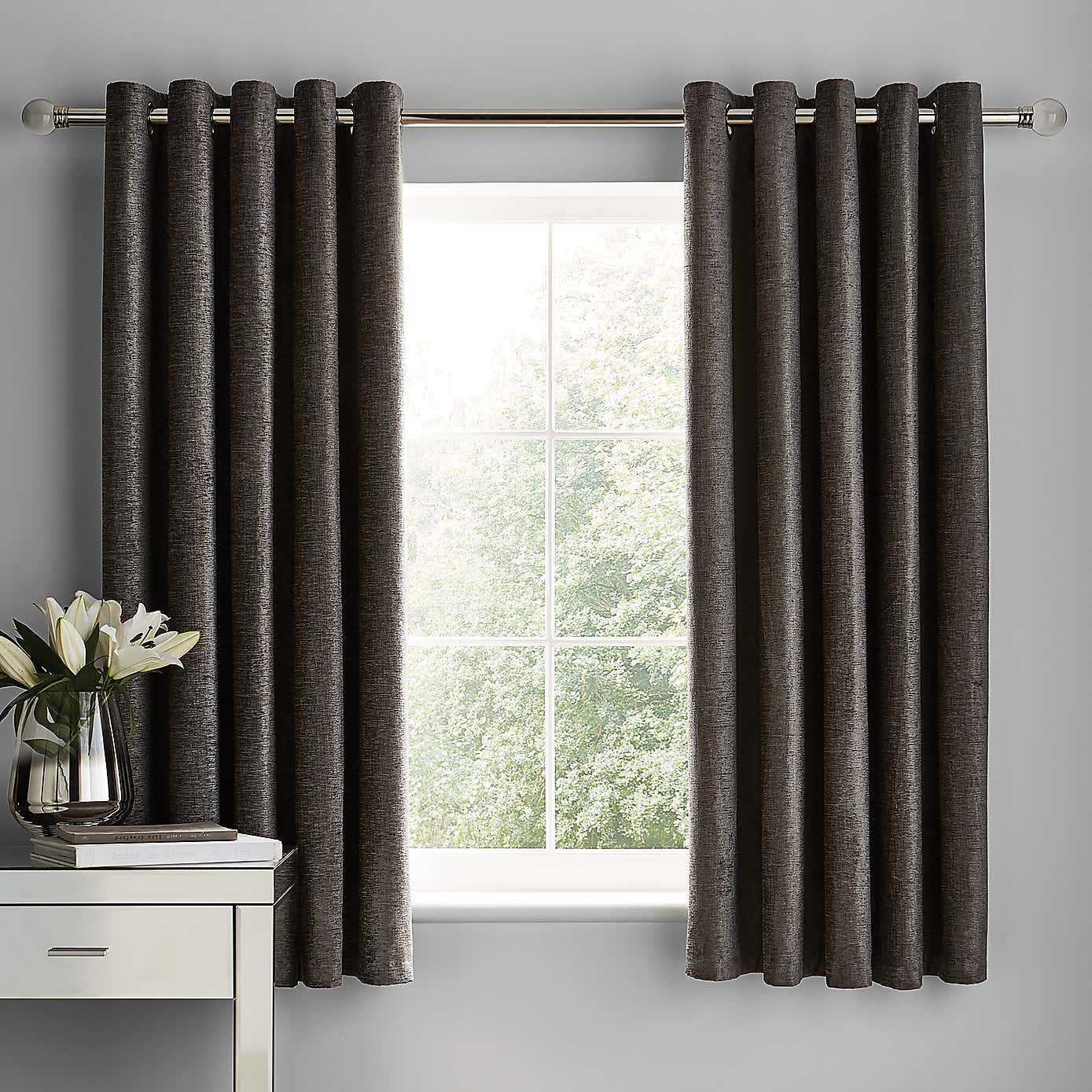 Chenille Eyelet Curtains