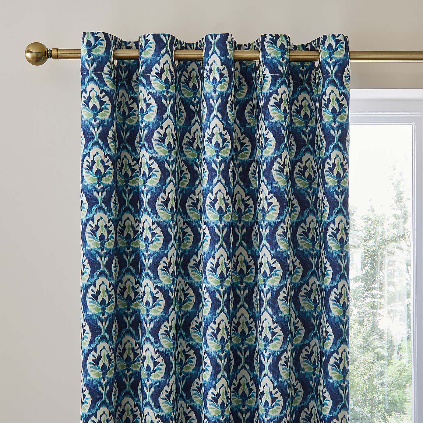 Ikat Blackout Eyelet Curtains