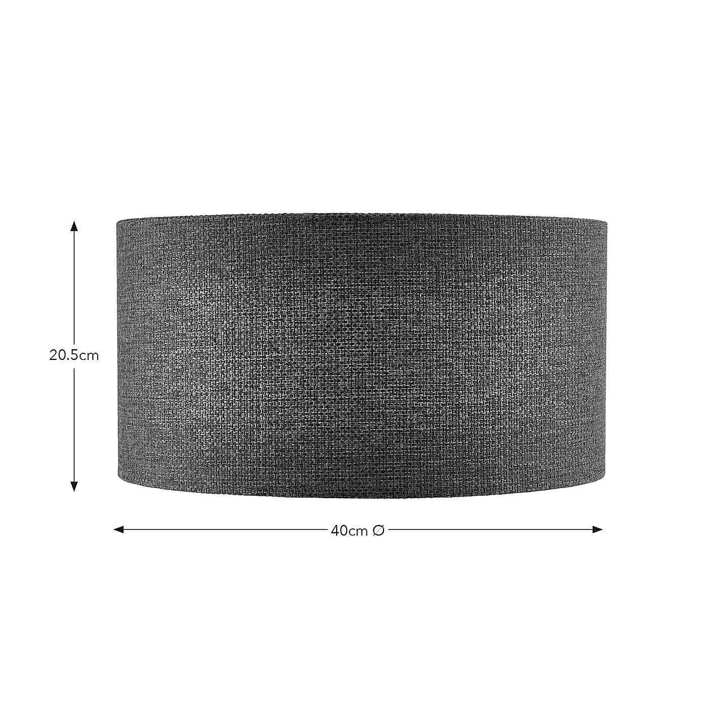 Barkweave Easy Fit Drum Lamp Shade