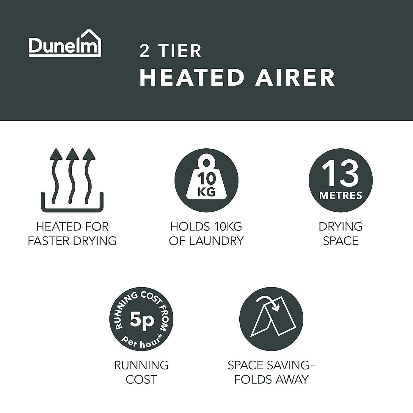 2 Tier Heated Airer