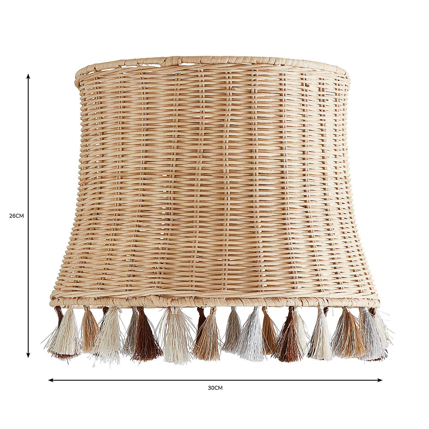 Fiesta Rattan Tassel Easy Fit Pendant Shade