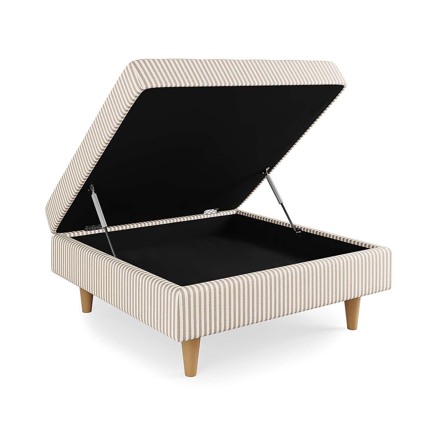 Zoe Square Storage Footstool, Pinstripe