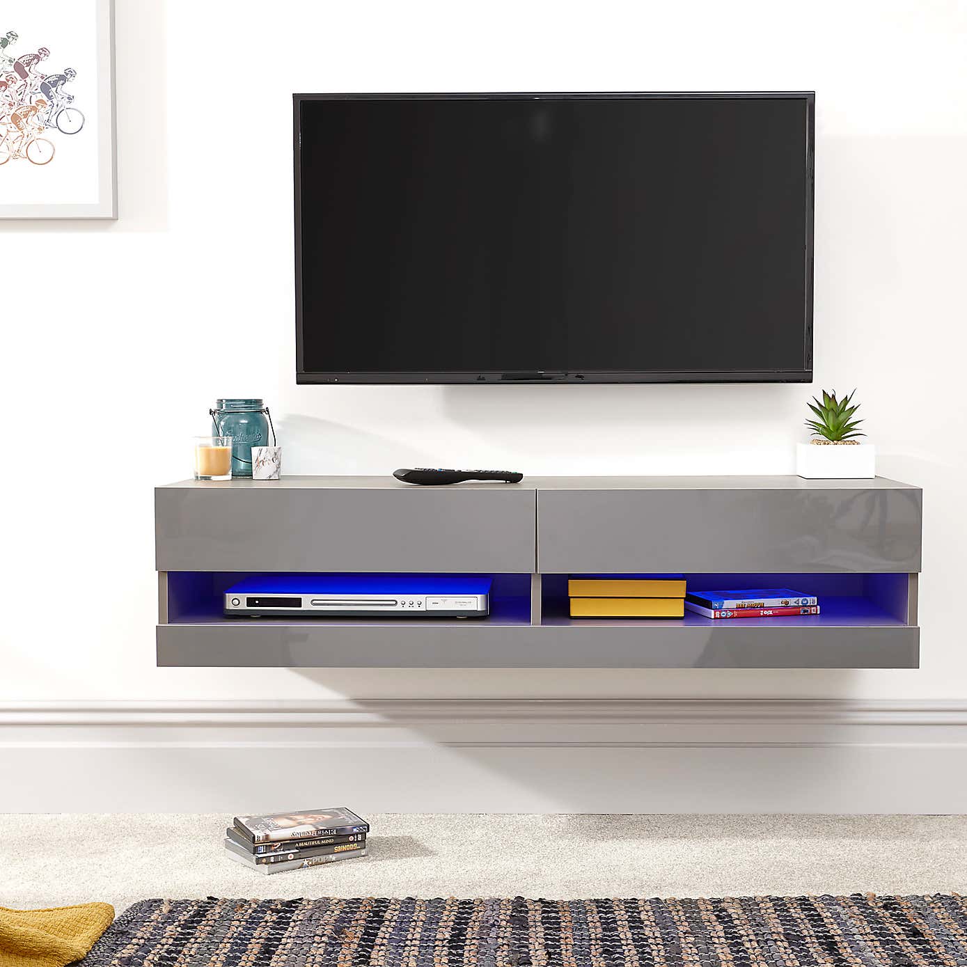 Galicia LED Floating Wall TV Unit for TVs up to 55"
