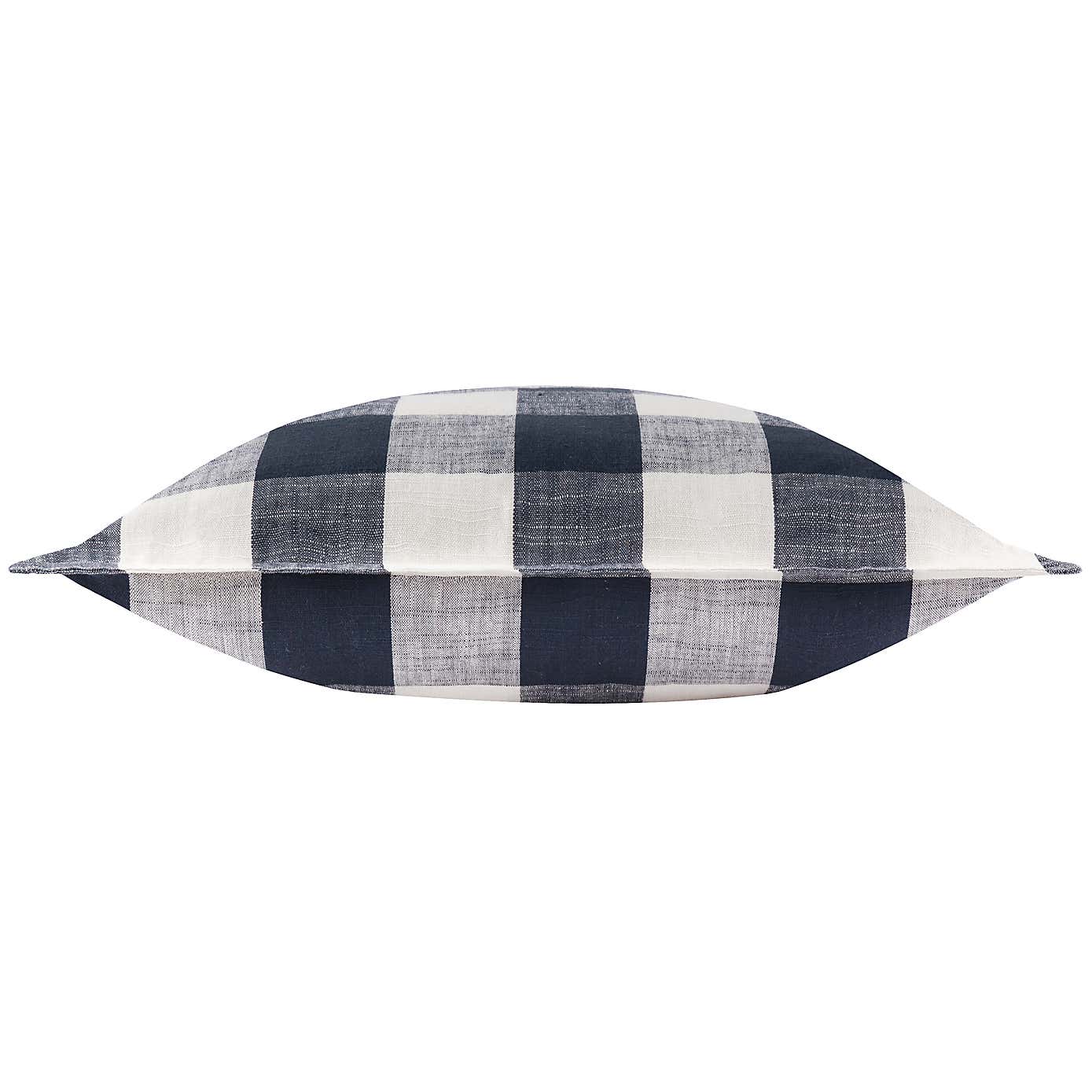 Yard Chesil Check Outdoor Cotton Square Cushion Cover