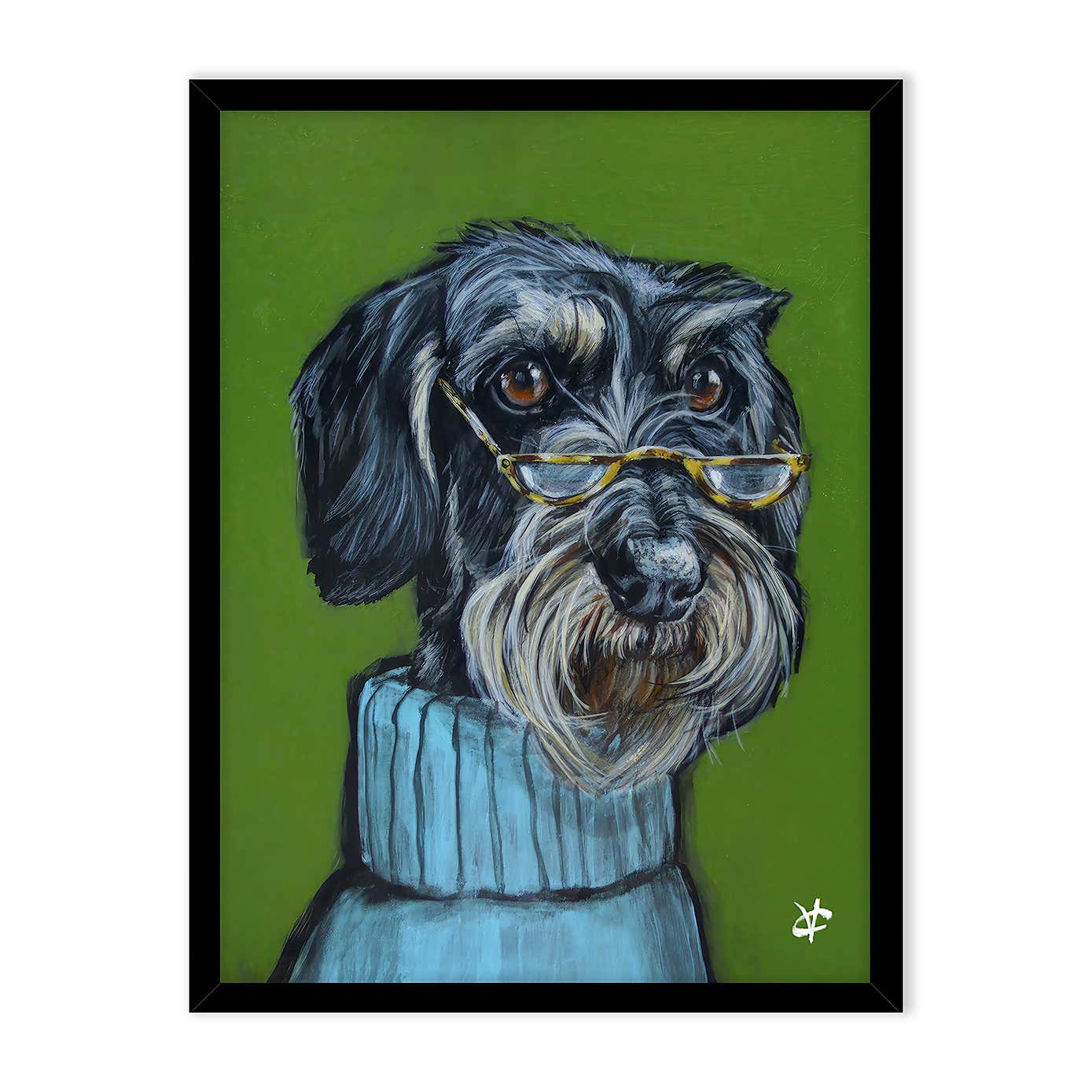 Basil the Schnauzer Framed Print
