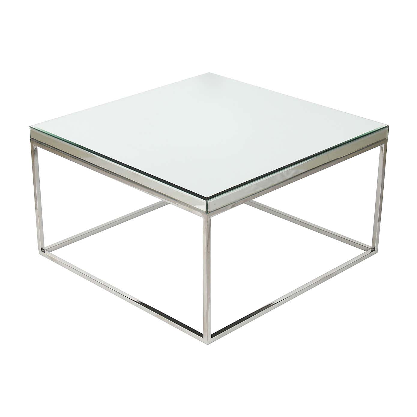 Elysee Square Coffee Table, Mirrored Glass