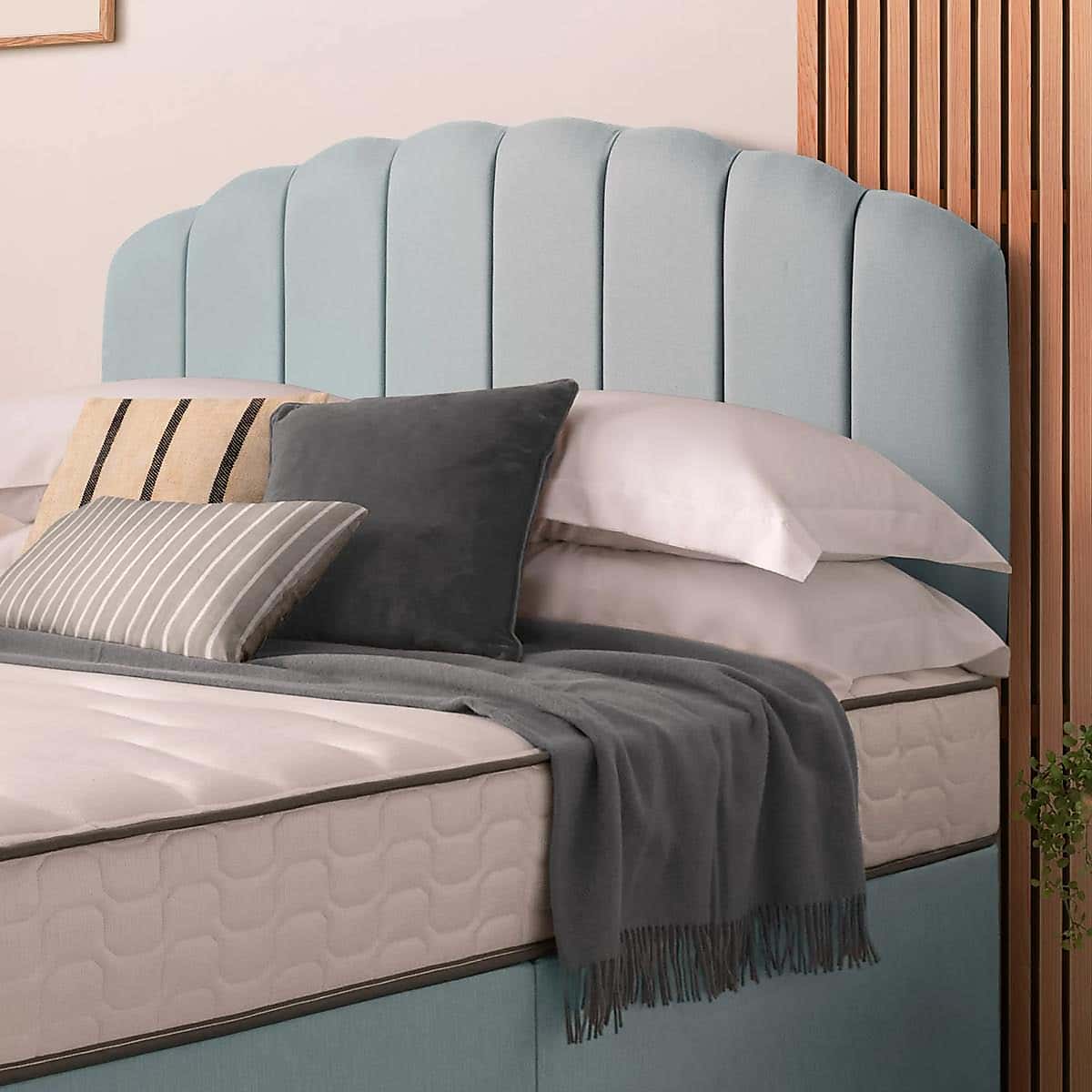 Silentnight 2 Drawer Divan Bed With Fabric Merlin Headboard
