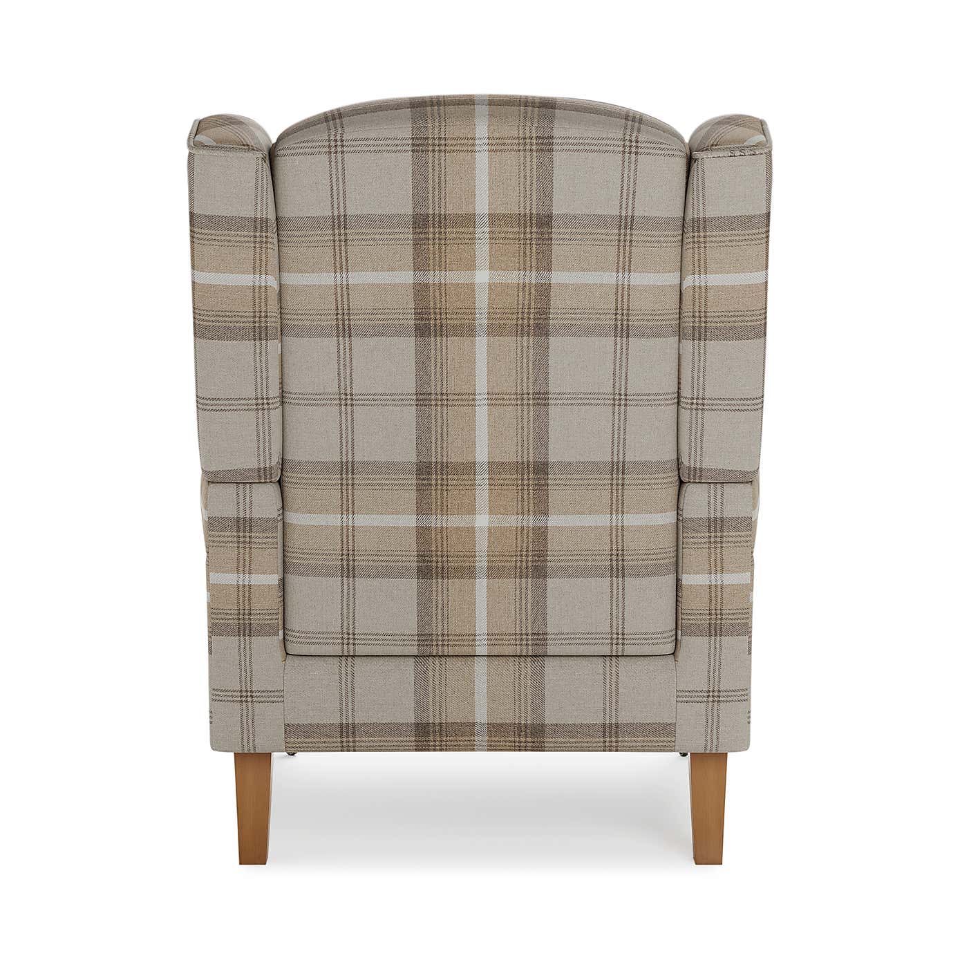 Oswald Grande Check Wingback Armchair