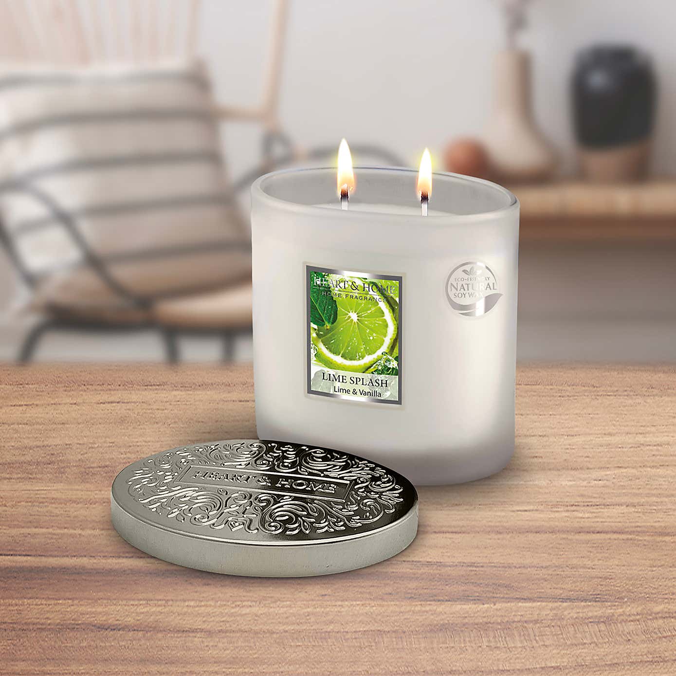Heart and Home Ellipse Lime Splash Multi Wick Candle