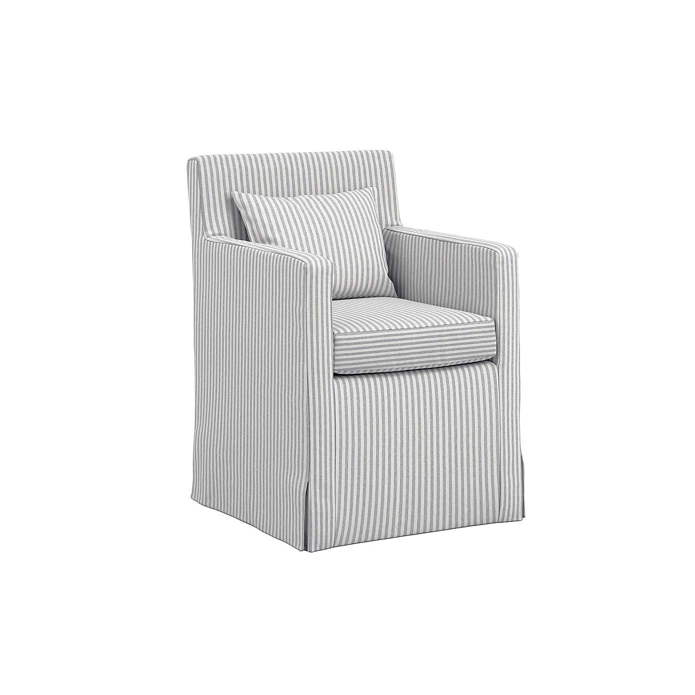 Hettie Dining Chair, Grey Stripe Fabric