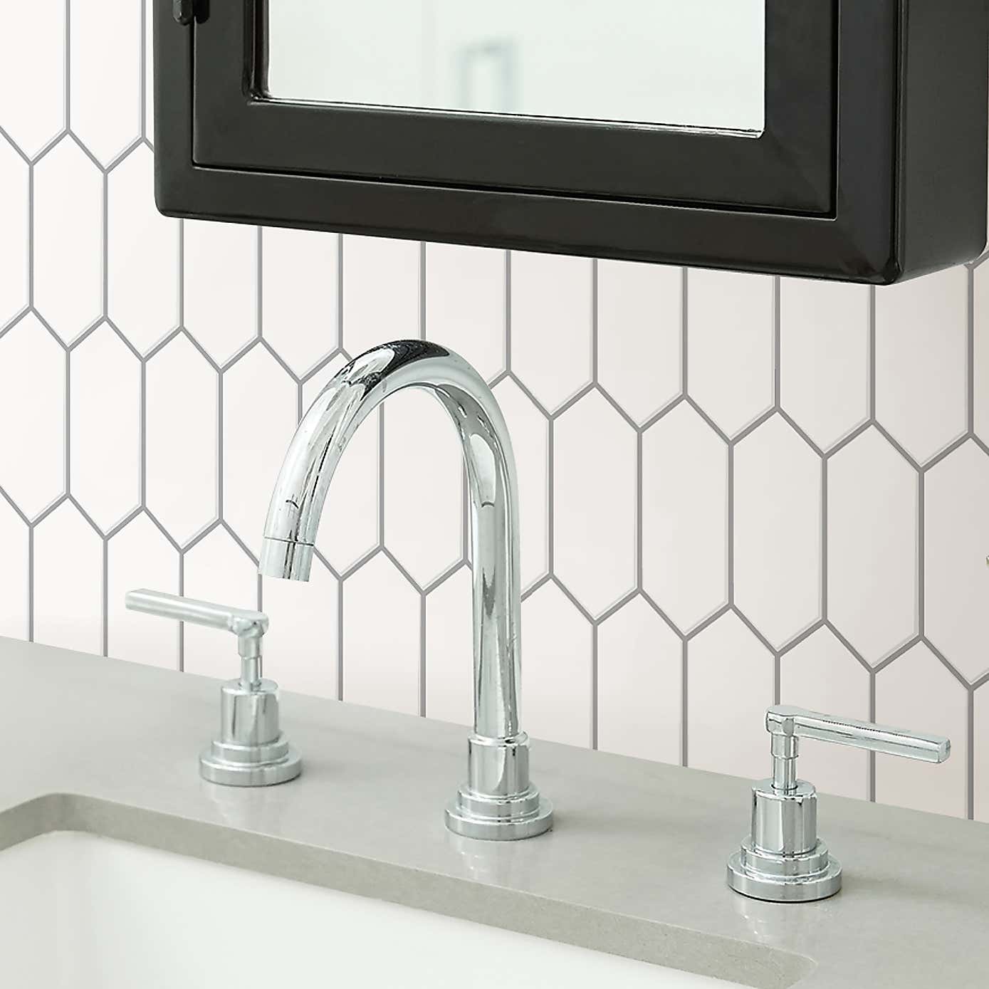 InHome Self Adhesive Backsplash White Tiles