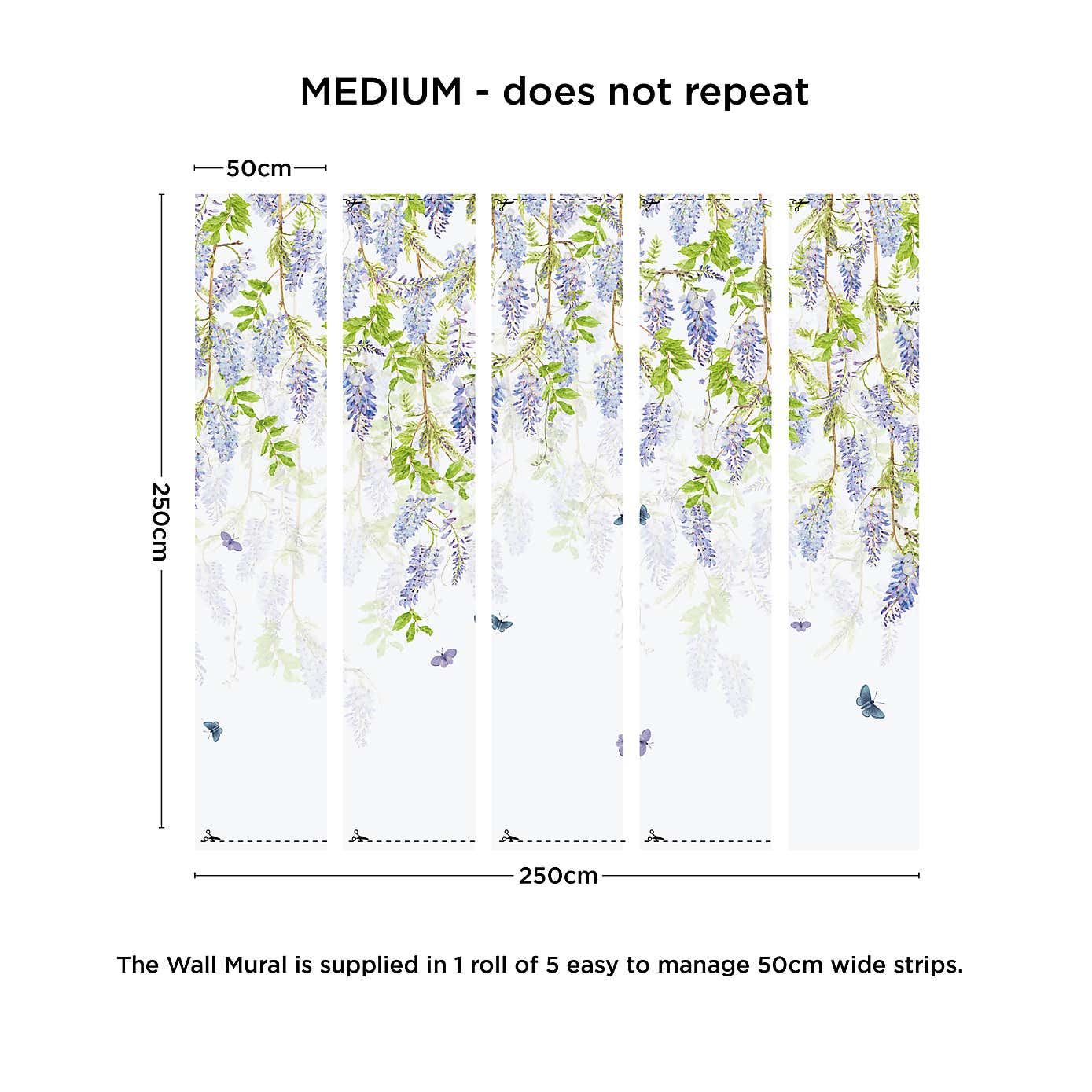 Whispering Wisteria Lavender Mural