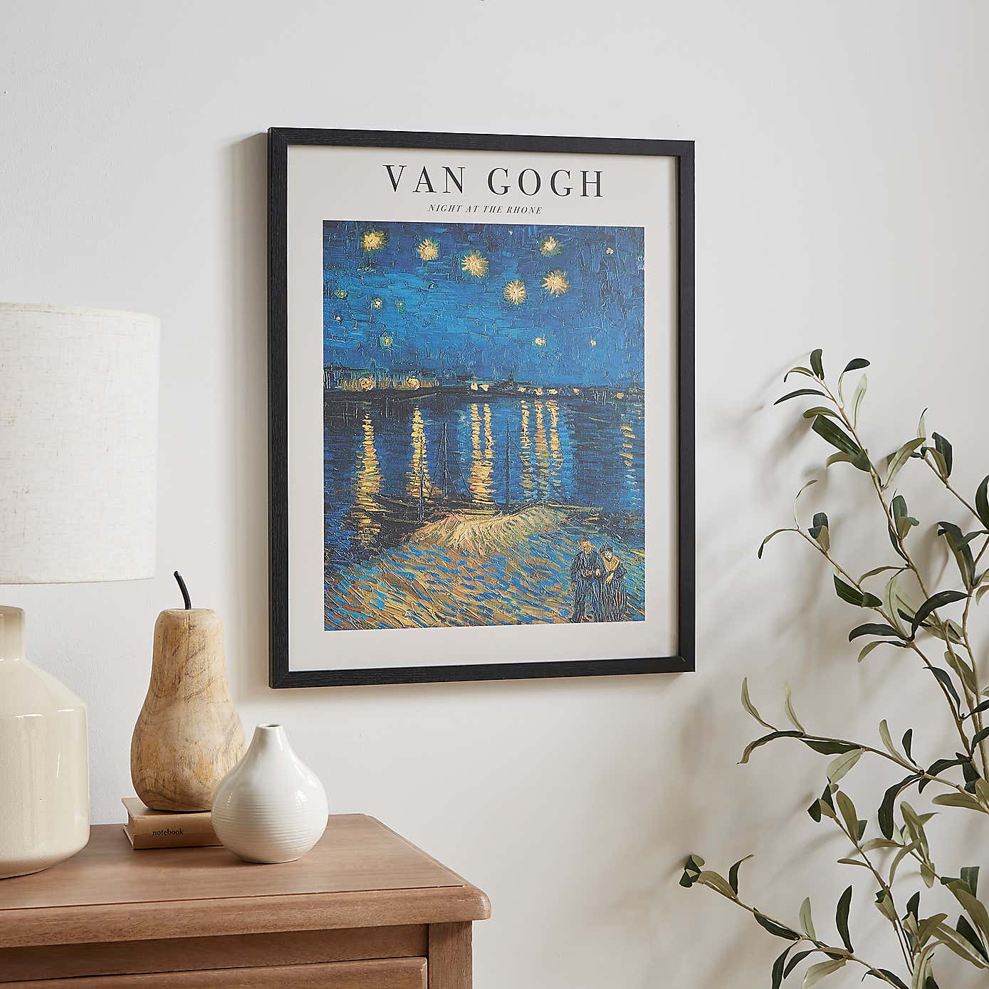 Night at the Rhone by Van Gogh Framed Print