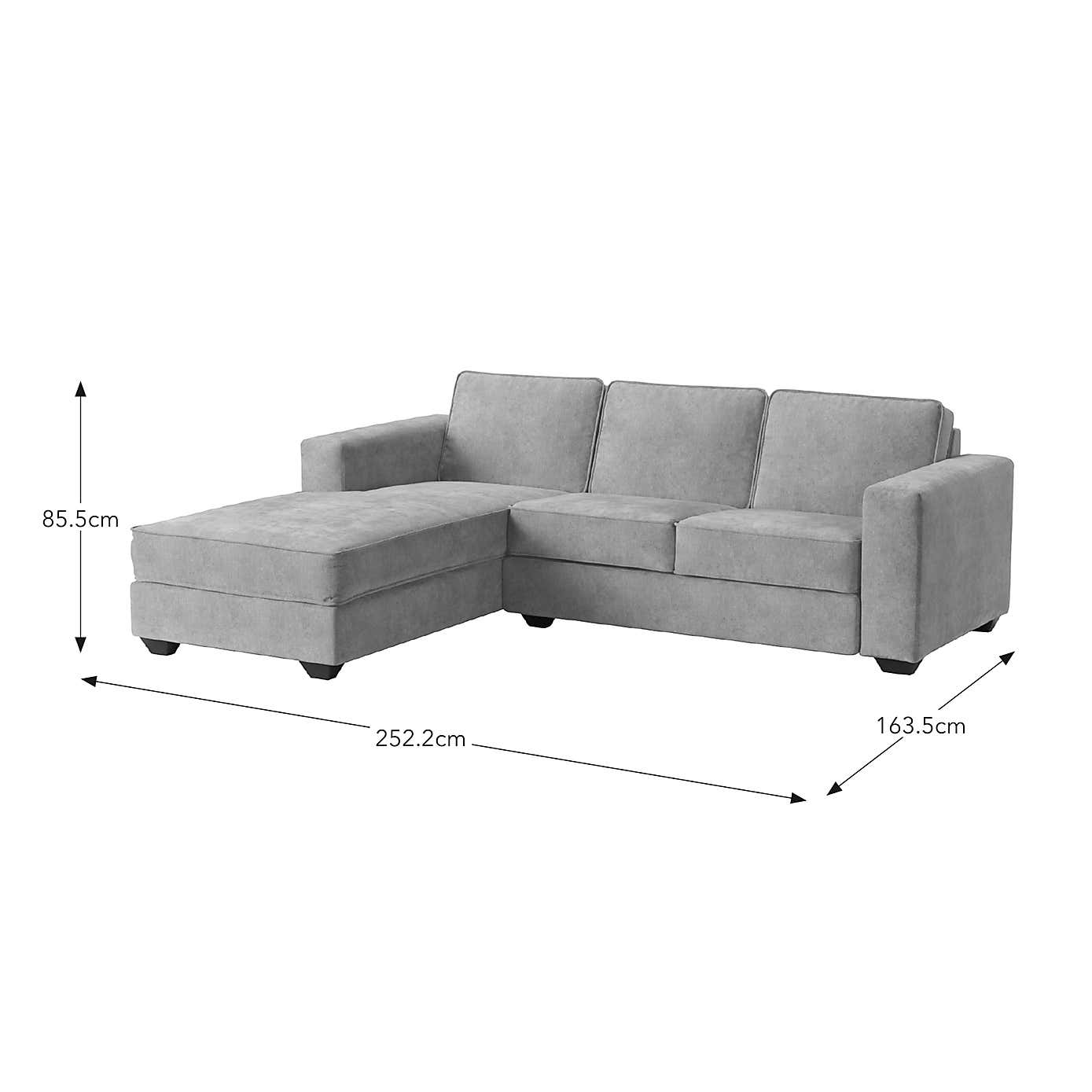 Claude Soft Tonal Chenille Corner Chaise Sofa