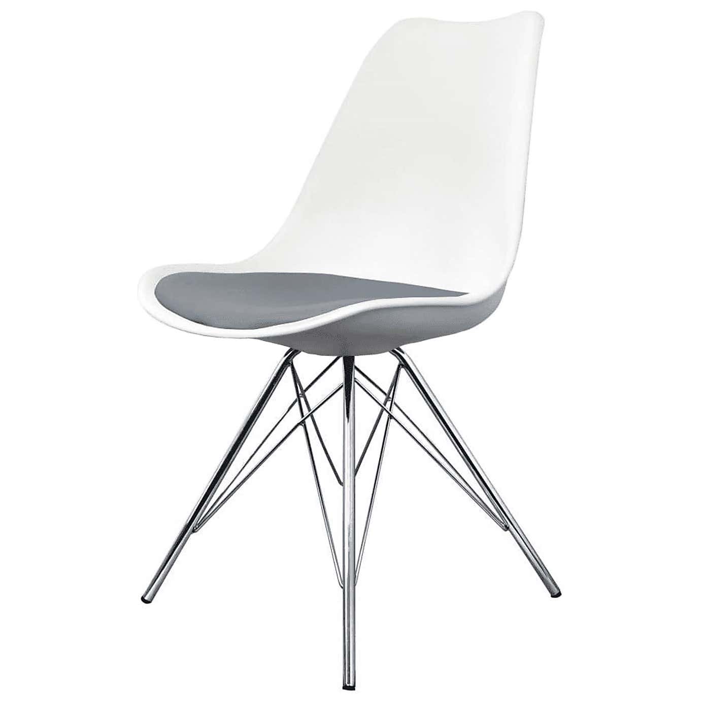 Fusion Living Soho White Plastic Dining Chair