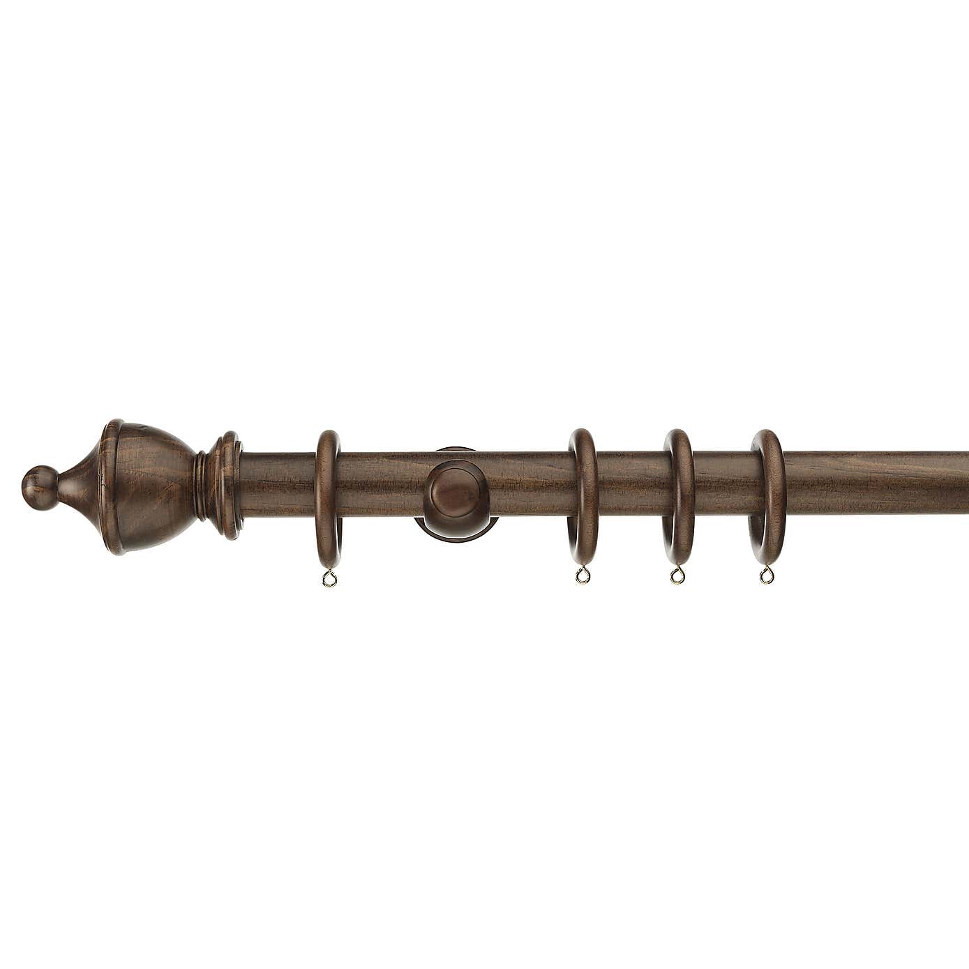 Sherwood Urn Finial Wooden Curtain Pole