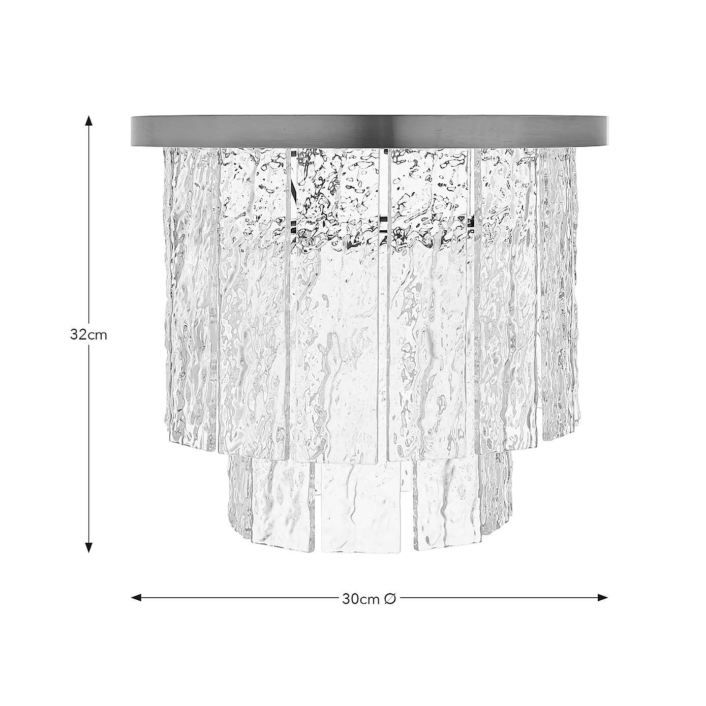 Gianna Acrylic 2 Tier Easy Fit Pendant Shade