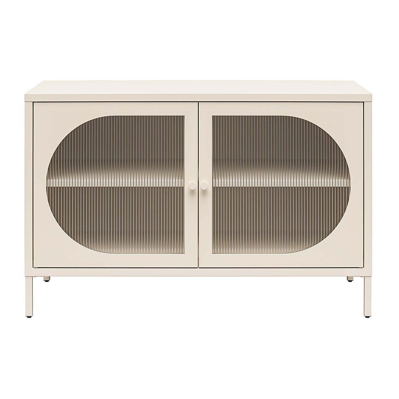 Luna Low Fluted Sideboard, Glass