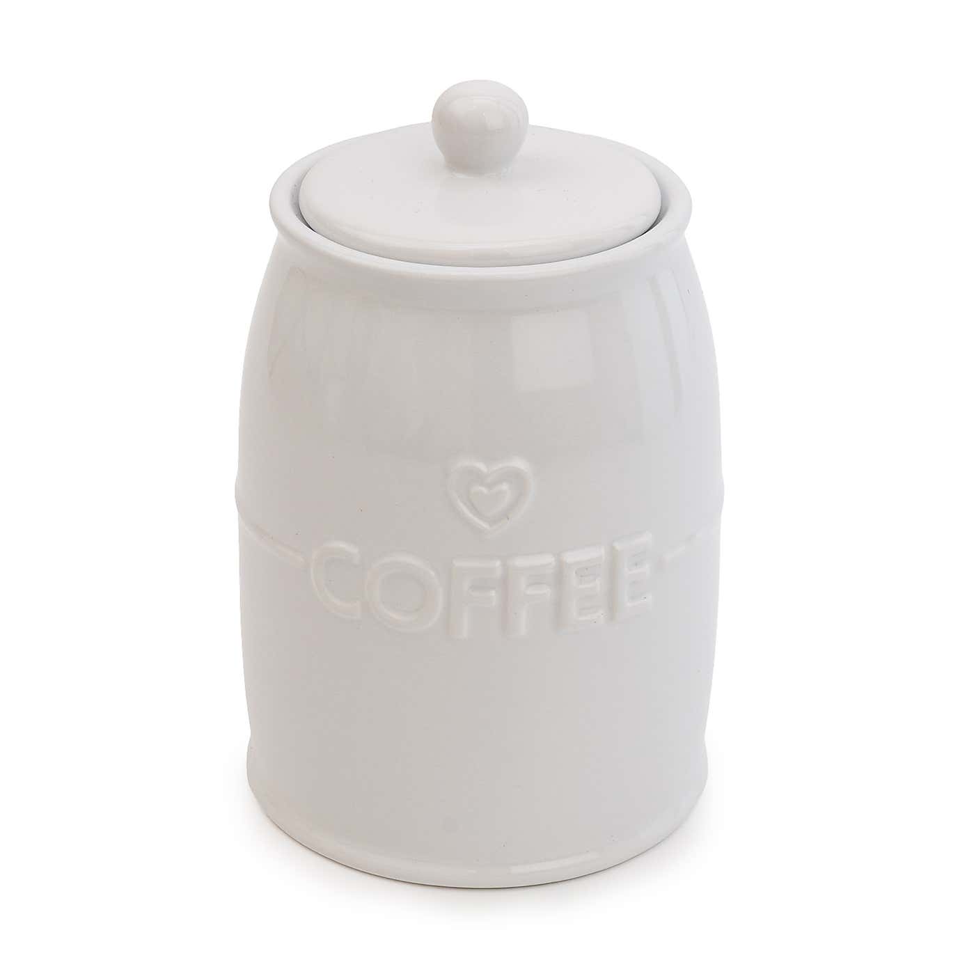 White Hearts Tea Canister