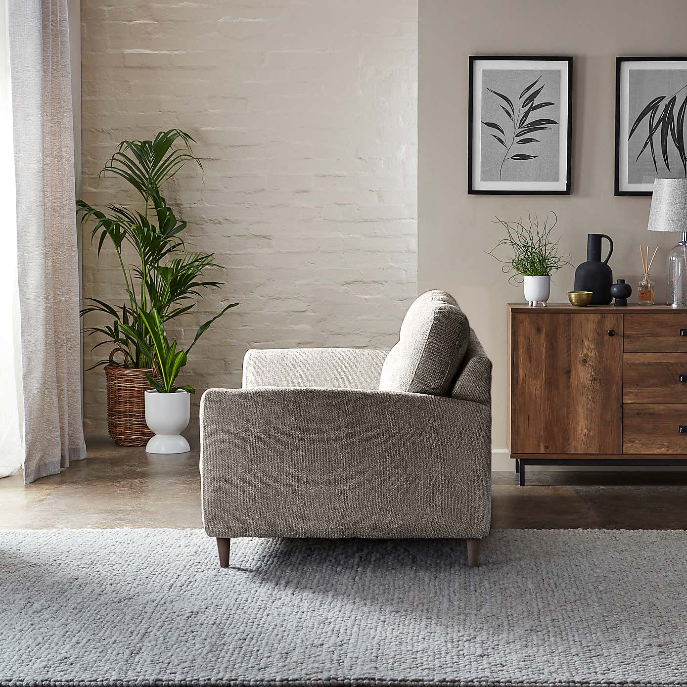 Sven Chunky Chenille 3 Seater Sofa