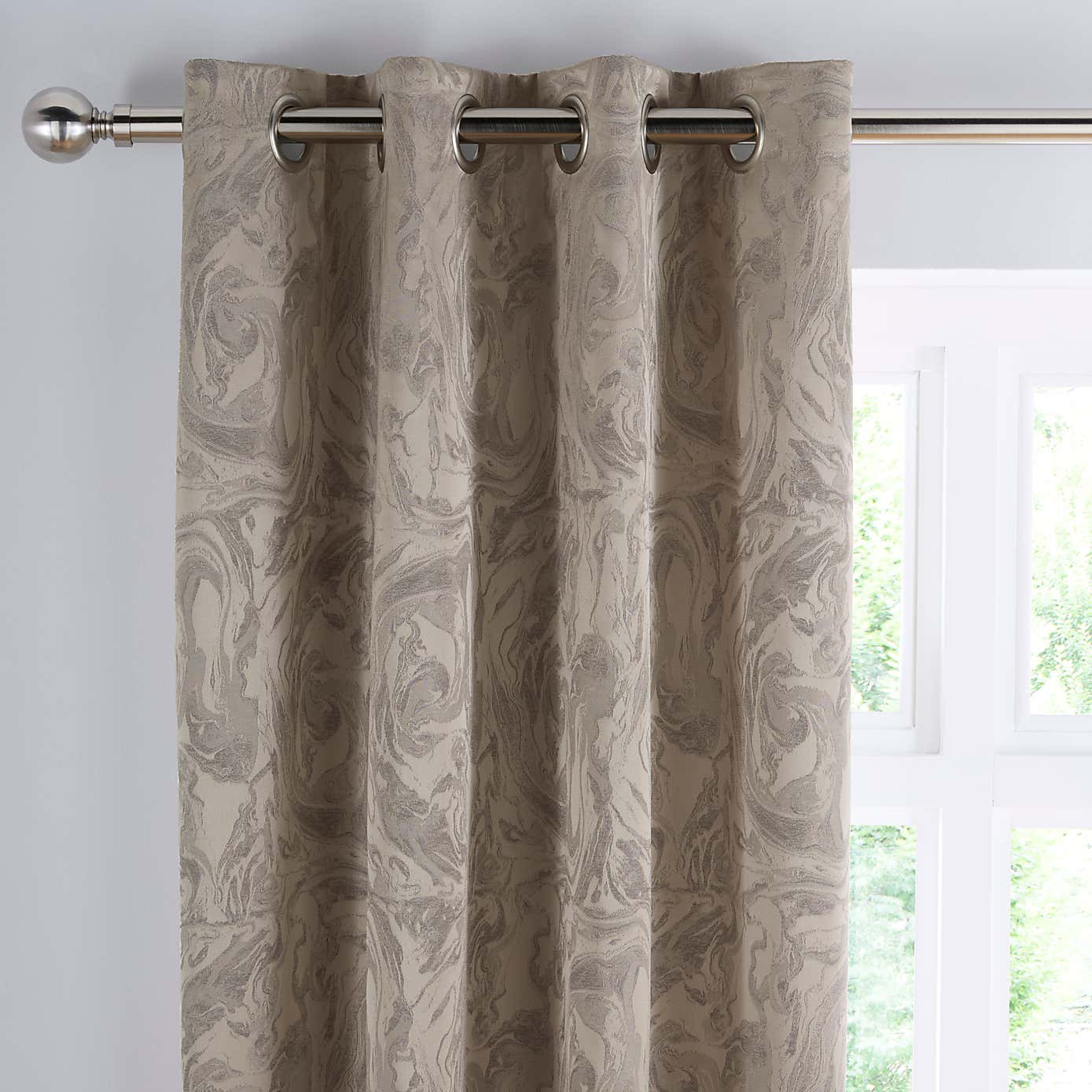Diablo Marble Eyelet Curtains