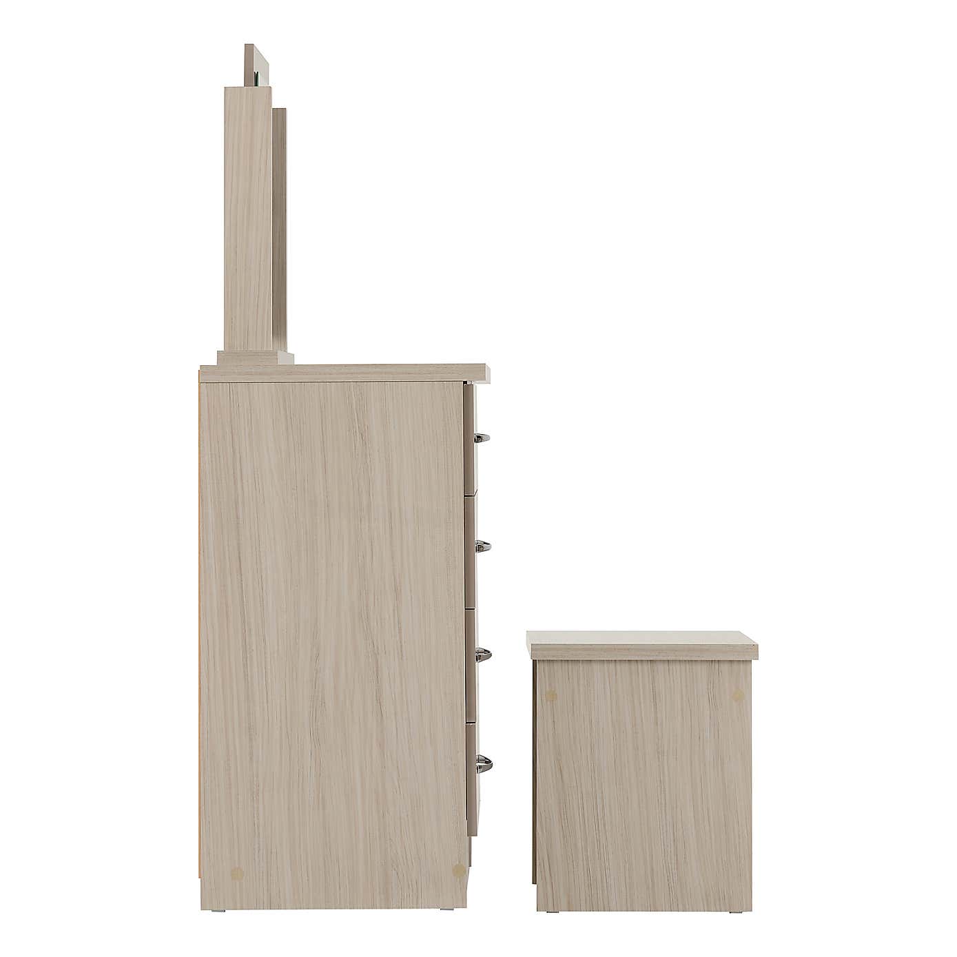 Nevada 4 Drawer Dressing Table Set with Mirror