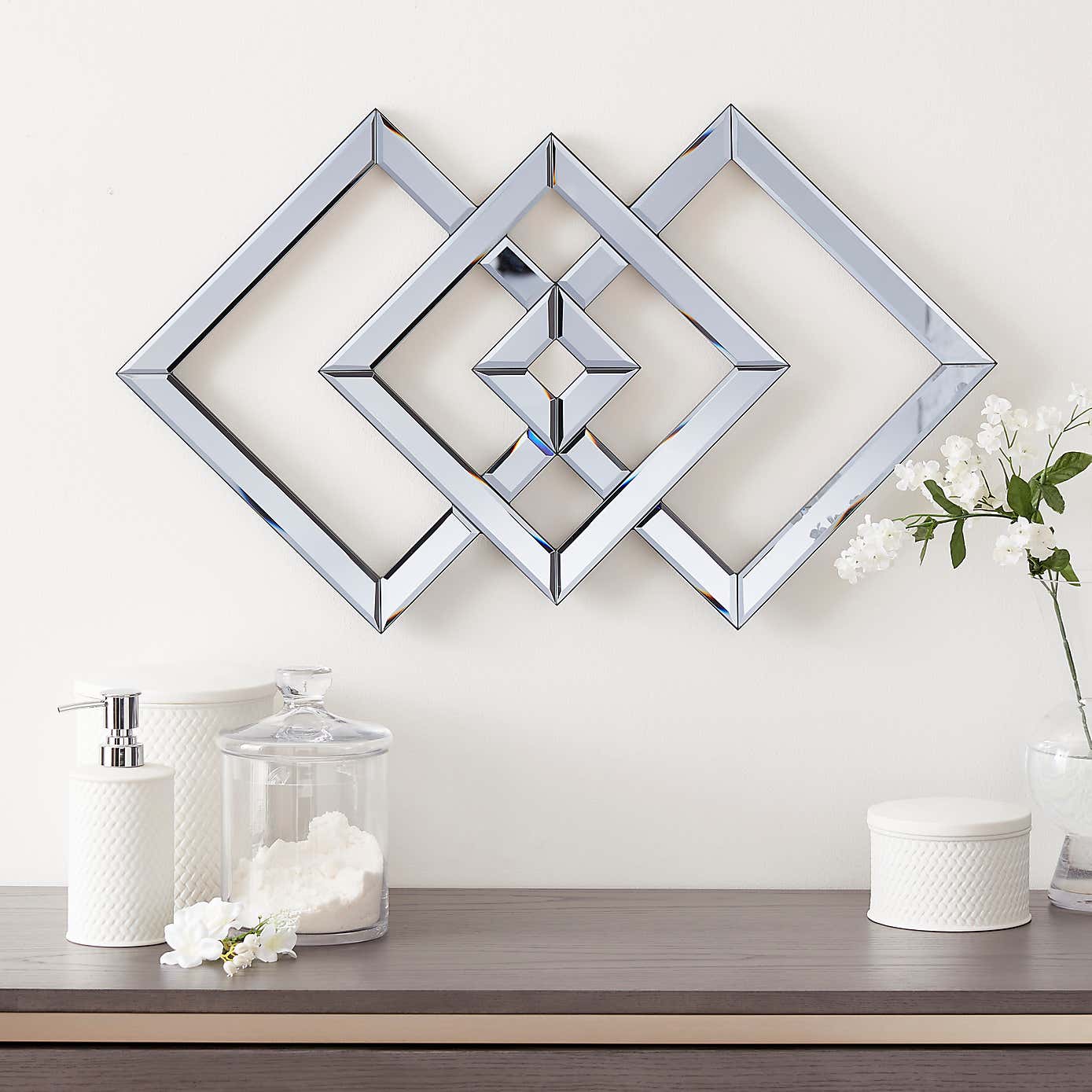 Diamond Luxe Smoked Wall Art 70x40cm