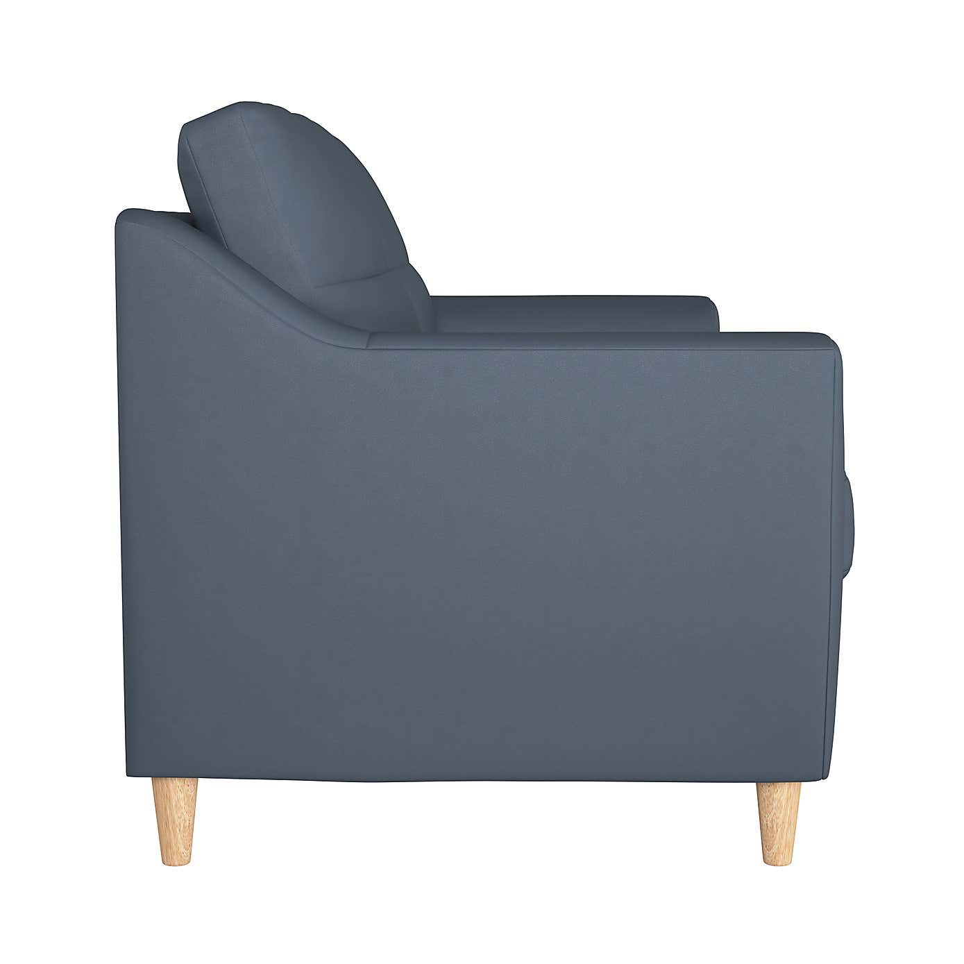 Baxter Kalman Navy Faux Leather 2 Seater Sofa