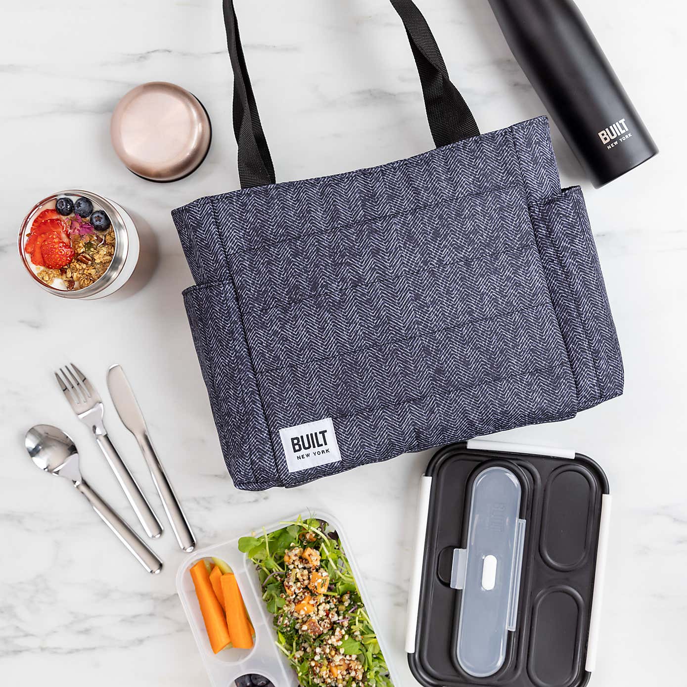 Built Insulated Lunch Bag Tote with Shoulder Strap