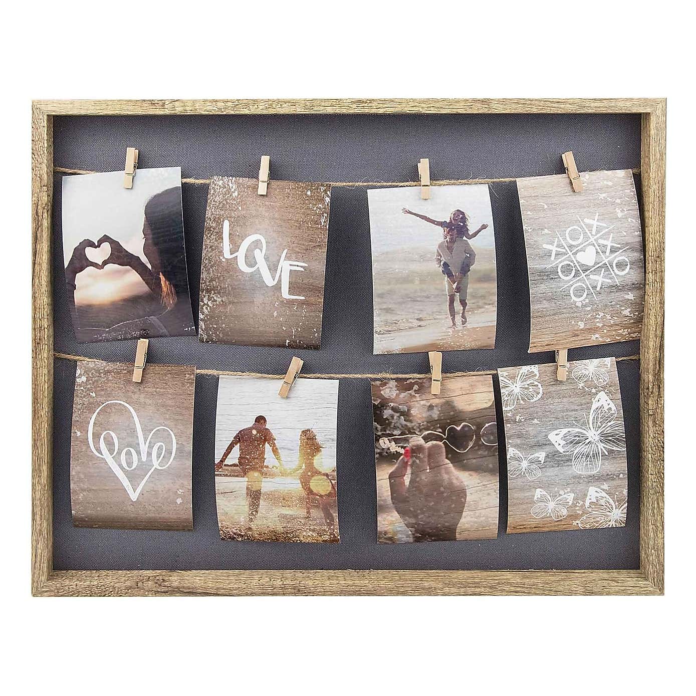 Nielsen 8 Picture Wooden Collage Clip Photo Frame