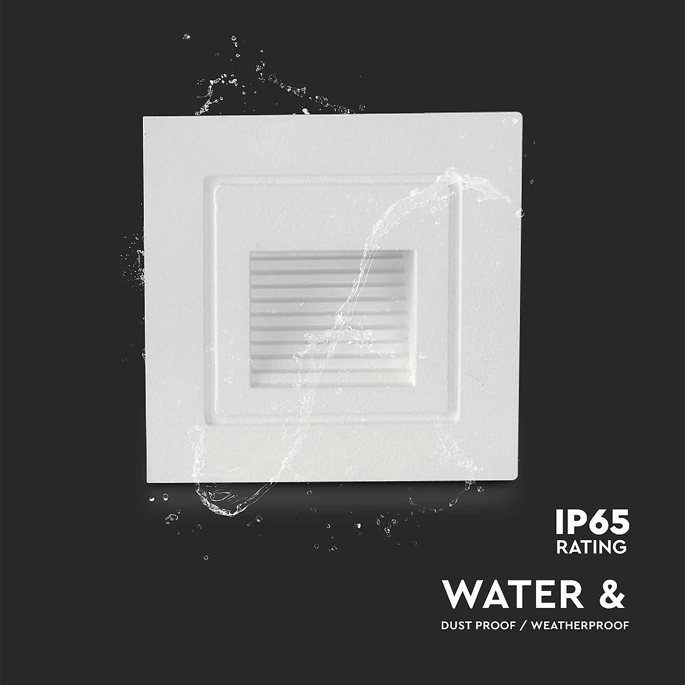 Set of 4 V-TAC 3W LED Square Step Lights