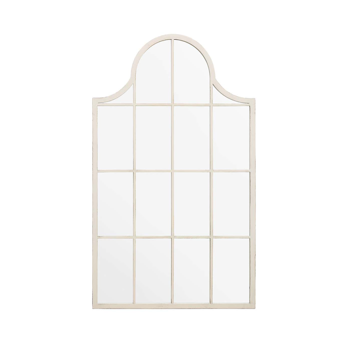 Arcus Window Pane Arched Indoor Outdoor Wall Mirror