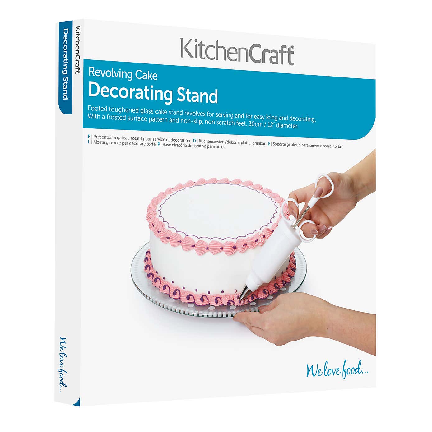 KitchenCraft Rotating Glass Cake Stand