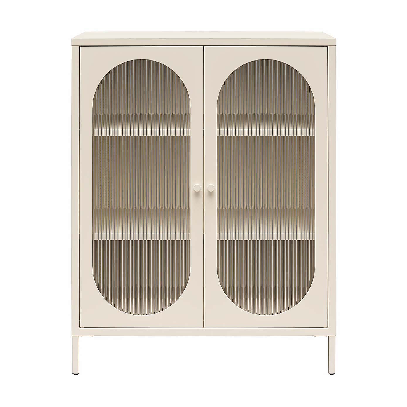 Luna Small Fluted Sideboard, Glass