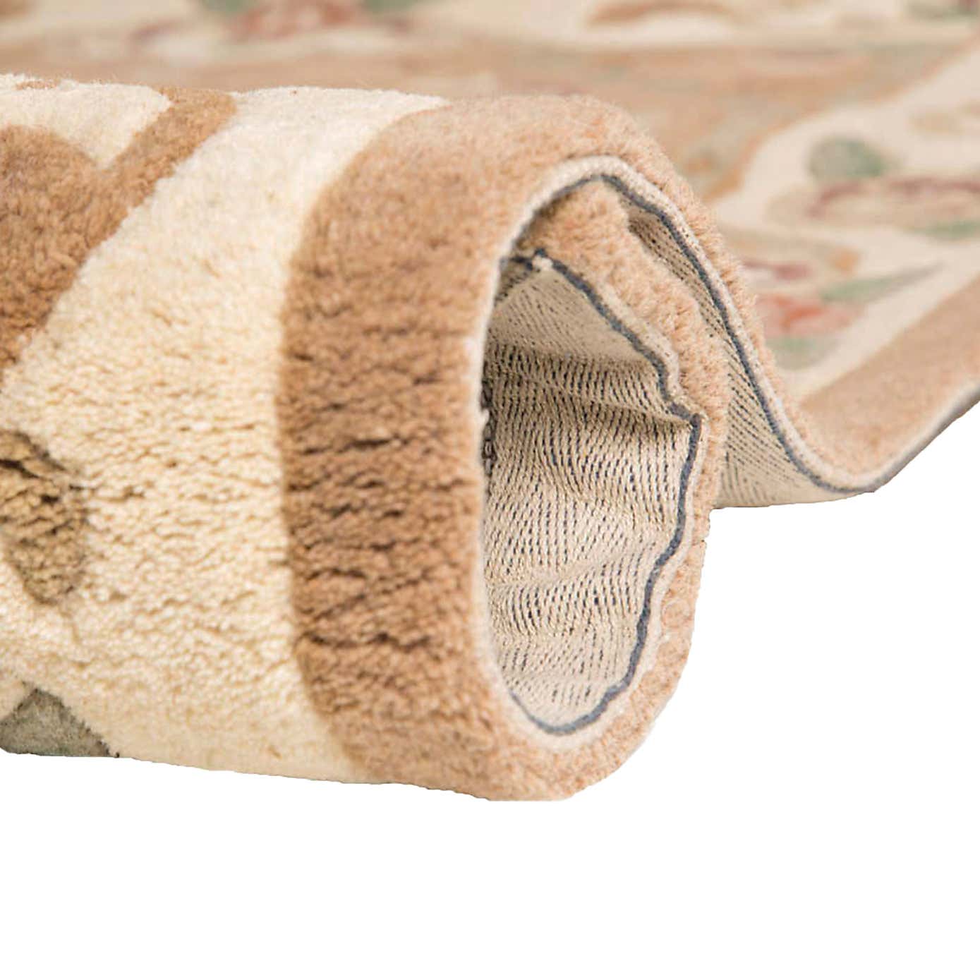 Fawn Lotus Premium Aubusson Rug