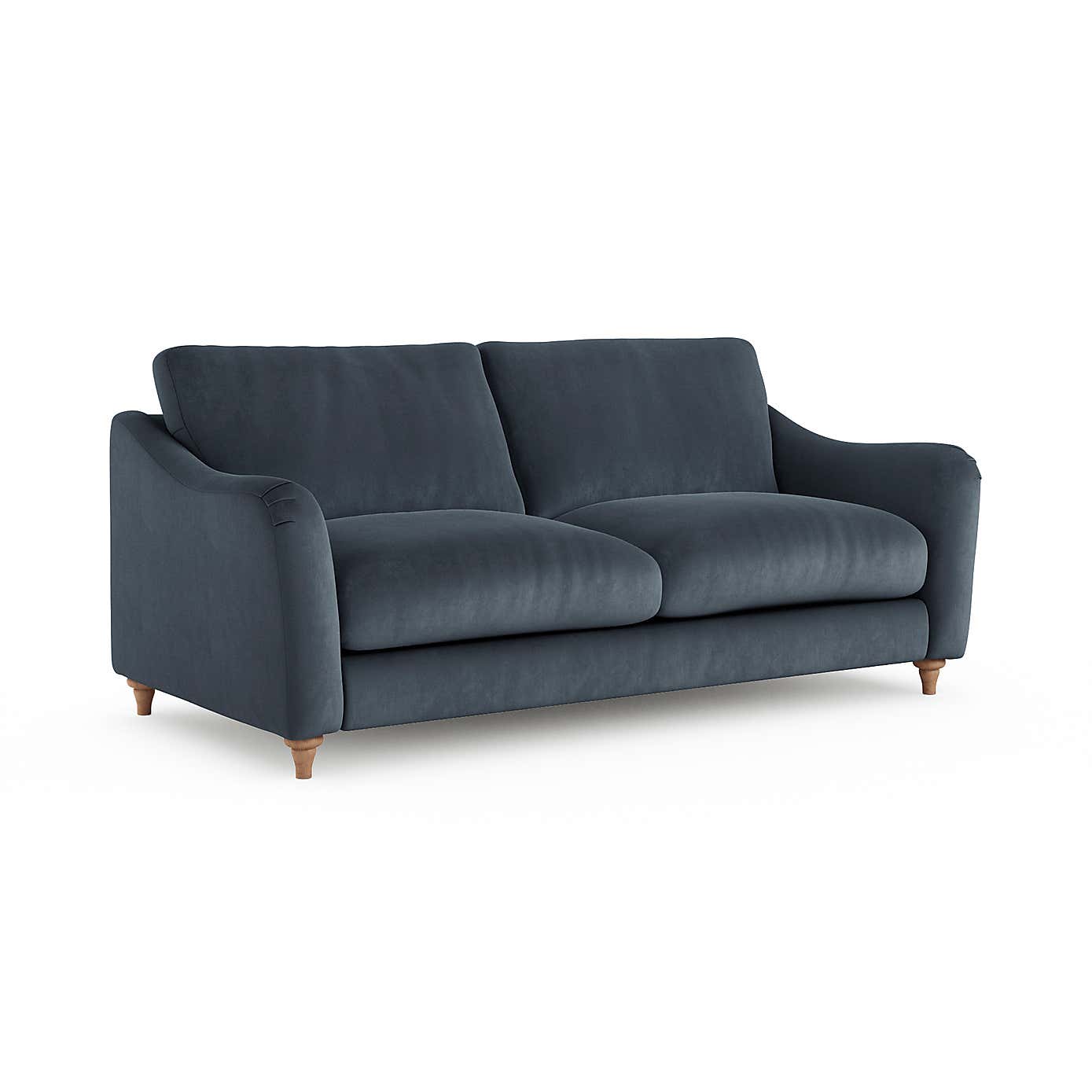 Hattie Matte Plush Velvet 3 Seater Sofa
