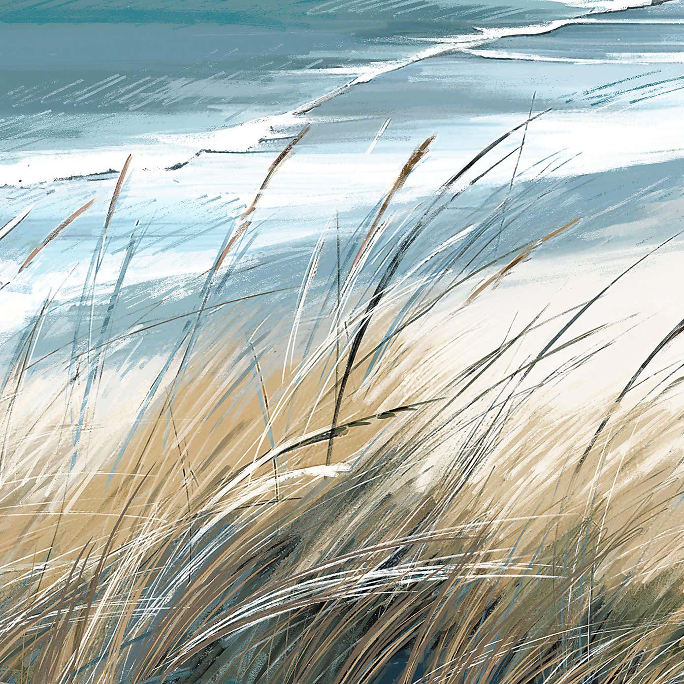 Cedar & Sage Making Waves Framed Canvas